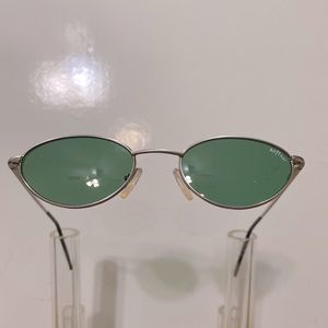 Fratelli Lozza Ladies Sunglass, Silver w/Green Lens